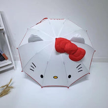 Load image into Gallery viewer, Lovely Cartoon Hello Kitty Children Anime Umbrella for Kids Girl  Long Handle Creative Cute Umbrella Baby Student White Umbrella
