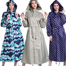 Load image into Gallery viewer, Long Travel portable Raincoat Women Ponchos Waterproof Pullover Women's Breathable Rain Coat Chubasquero Mujer