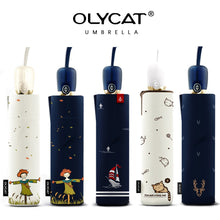 Load image into Gallery viewer, OLYCAT Automatic Umbrella Rain Women Brand Cartoon Print Sunscreen Folding Umbrellas Windproof Anti UV Parasol 5 Styles Paraguas